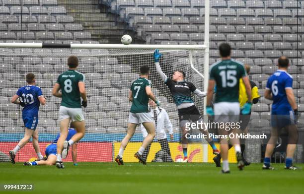 Dublin , Ireland - 15 July 2018; Monaghan goalkeeper Rory Beggan is beaten by a shot by Daniel Flynn for Kildare first goal during the GAA Football...