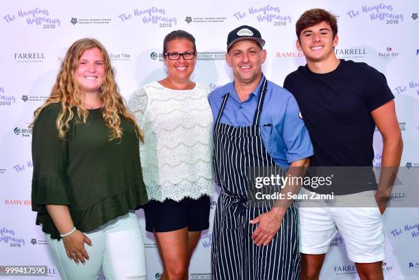 Alexa Pariz, Darra Goldstein, Scott Kampf and Jake Kampf attend The Samuel Waxman Cancer Research Foundation 14th Annual The Hamptons Happening on...