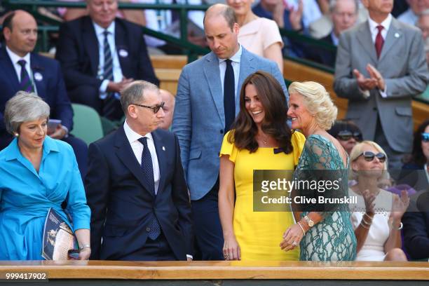 Catherine, Duchess of Cambridge and Prince William, Duke of Cambridge with British Prime Minister Theresa May and her husband Philip May and Gill...