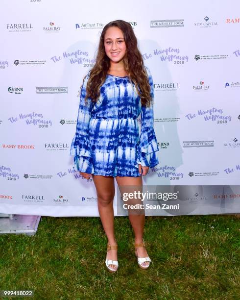 Emily Jedell attends The Samuel Waxman Cancer Research Foundation 14th Annual The Hamptons Happening on July 14, 2018 in Bridgehampton, New York.