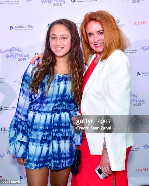 Emily Jedell and Joan Jedell attend The Samuel Waxman Cancer Research Foundation 14th Annual The Hamptons Happening on July 14, 2018 in...