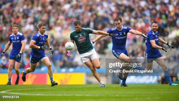 Dublin , Ireland - 15 July 2018; Johnny Byrne of Kildare in action against Niall Kearns of Monaghan during the GAA Football All-Ireland Senior...
