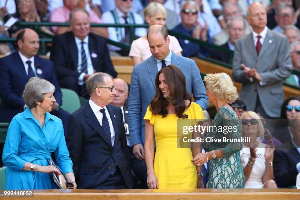 Catherine, Duchess of Cambridge and Prince William, Duke of Cambridge with British Prime Minister Theresa May and her husband Philip May and Gill...