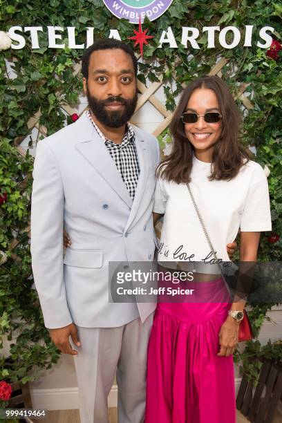 Stella Artois hosts Chiwetel Ejiofor and Frances Aaternir at The Championships, Wimbledon as the Official Beer of the tournament at Wimbledon on July...