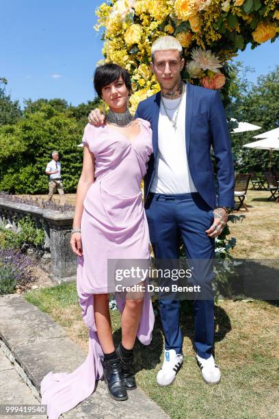 Eliza Cummings and Miles Langford attend Cartier Style Et Luxe at The Goodwood Festival Of Speed, Goodwood, on July 15, 2018 in Chichester, England.