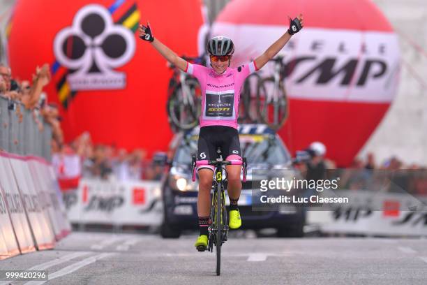 Arrival / Annemiek van Vleuten of The Netherlands and Team Mitchelton-Scott Pink Leader Jersey / Celebration / during the 29th Tour of Italy 2018 -...