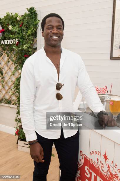 Stella Artois hosts Sope Dirisu at The Championships, Wimbledon as the Official Beer of the tournament at Wimbledon on July 15, 2018 in London,...