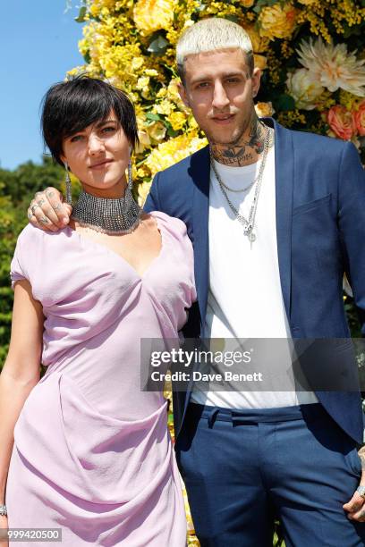 Eliza Cummings and Miles Langford attend Cartier Style Et Luxe at The Goodwood Festival Of Speed, Goodwood, on July 15, 2018 in Chichester, England.