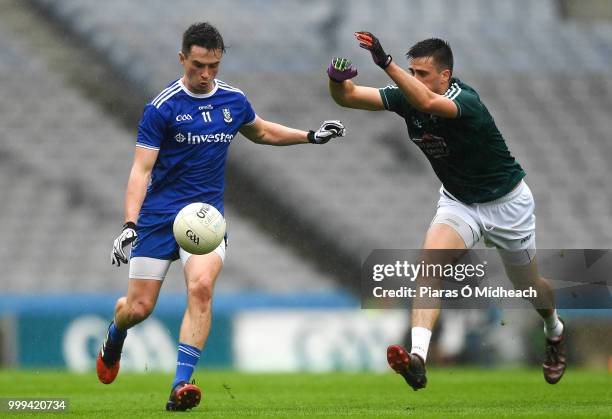 Dublin , Ireland - 15 July 2018; Shane Carey of Monaghan in action against Mick O'Grady of Kildare during the GAA Football All-Ireland Senior...