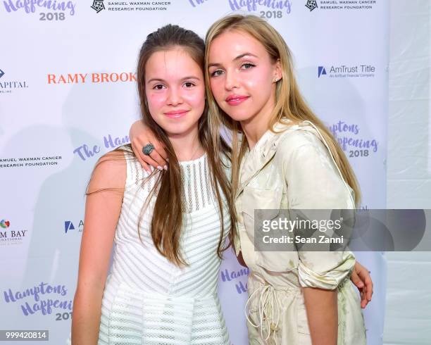Anastasia Yura and Natali Yura attend The Samuel Waxman Cancer Research Foundation 14th Annual The Hamptons Happening on July 14, 2018 in...