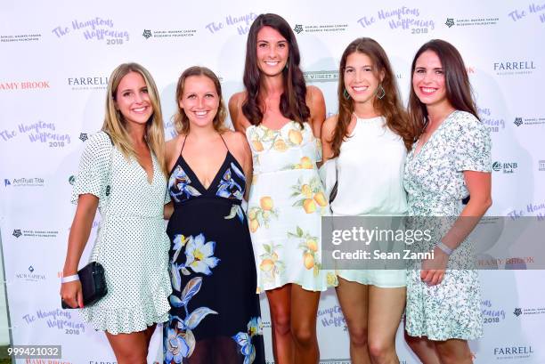 Alyssa Hollowell, Tamara Greenberg, Cori Walters, Camilla Hojda and Kelly Sennott attend The Samuel Waxman Cancer Research Foundation 14th Annual The...