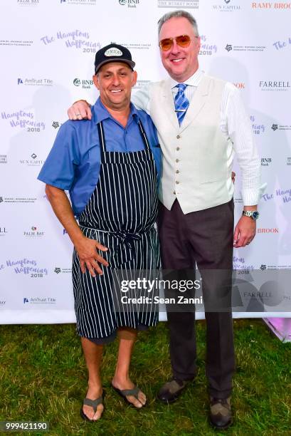 Scott Kampf and Ian Duke attend The Samuel Waxman Cancer Research Foundation 14th Annual The Hamptons Happening on July 14, 2018 in Bridgehampton,...