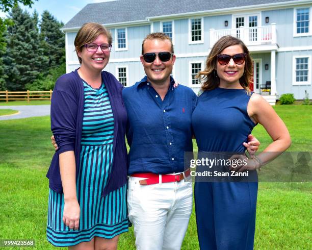 Sarah Smith, Justin Concannon and Jen Sredniawa attend Roric Tobin Hosts 'A Pop Of Color,' Celebrating Justin Concannon's Birthday And The Completion...