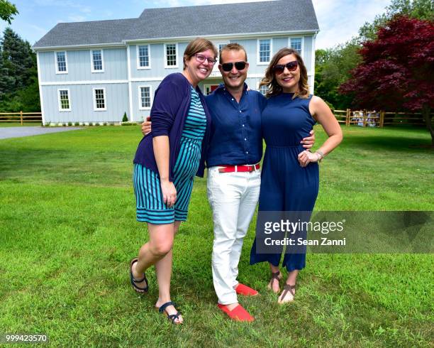 Sarah Smith, Justin Concannon and Jen Sredniawa attend Roric Tobin Hosts 'A Pop Of Color,' Celebrating Justin Concannon's Birthday And The Completion...