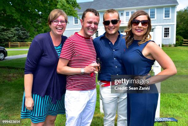 Sarah Smith, Roric Tobin, Justin Concannon and Jen Sredniawa attend Roric Tobin Hosts 'A Pop Of Color,' Celebrating Justin Concannon's Birthday And...