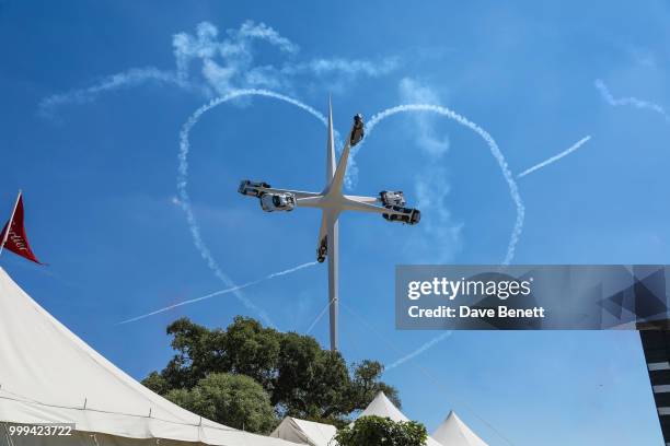 The Red Arrows at The Goodwood Festival Of Speed, Goodwood, on July 15, 2018 in Chichester, England.