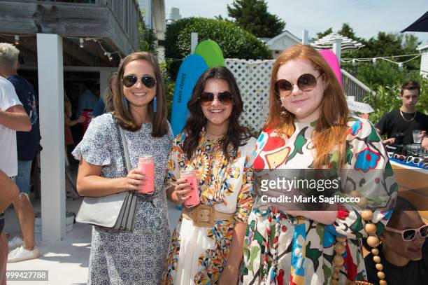 Allie Provost, Dana Mannarino and Elle Dooley attend the Modern Luxury + The Next Wave at Breakers Montauk on July 14, 2018 in Montauk, New York.