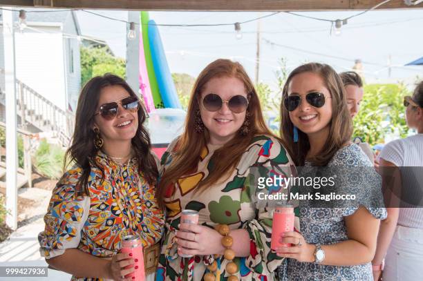 Dana Mannarino, Elle Dooley and Allie Provost attend the Modern Luxury + The Next Wave at Breakers Montauk on July 14, 2018 in Montauk, New York.