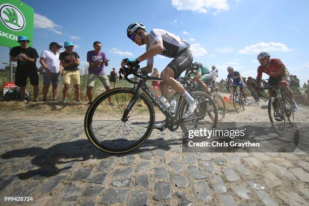 Christopher Froome of Great Britain and Team Sky / Andre Greipel of Germany and Team Lotto Soudal / Cysoing A Bourghelles Sector 4 / Cobbles / Pave /...