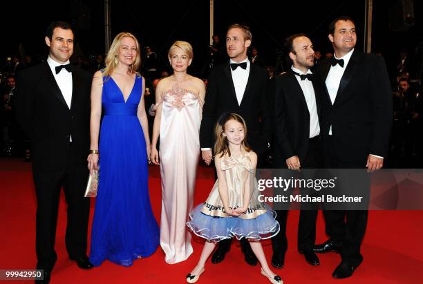 Producers Alex Orlovsky,Lynette Howell,actress Michelle Williams,actor Ryan Gosling, actress Faith Wladyka, director Derek Cianfrance,producer Jamie...