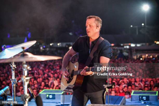 Jason Isbell performs at Sloss Furnace on July 14, 2018 in Birmingham, Alabama.