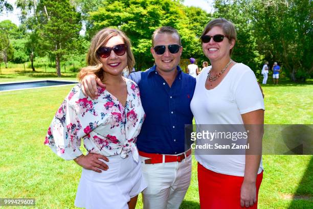 Jen Sredniawa, Justin Concannon and Sarah Smith attend Roric Tobin Hosts 'A Pop Of Color,' Celebrating Justin Concannon's Birthday And The Completion...