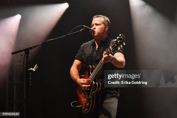 Jason Isbell performs at Sloss Furnace on July 14, 2018 in Birmingham, Alabama.