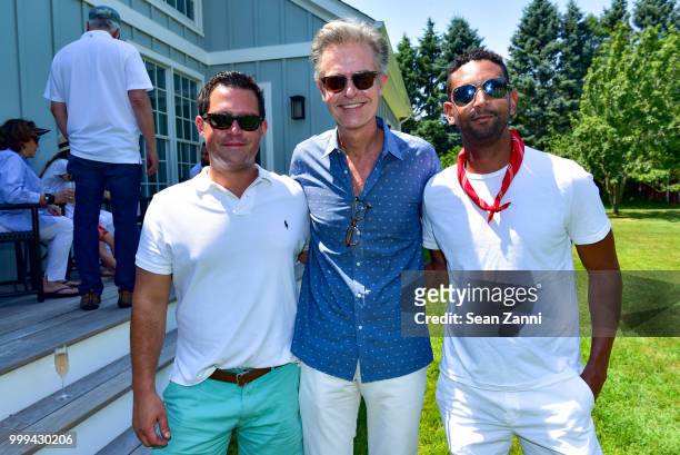 Alex Carantza, Craig Dix and Trey Sutton attend Roric Tobin Hosts 'A Pop Of Color,' Celebrating Justin Concannon's Birthday And The Completion Of...