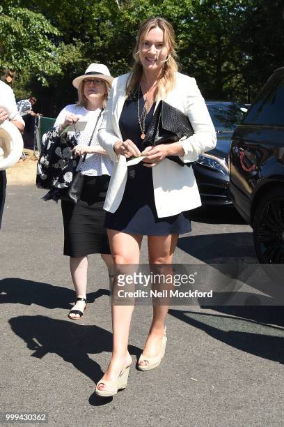 Kate Winslet arrives at Wimbledon Tennis for Men's Final Day on July 15, 2018 in London, England.