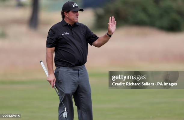 Phil Mickelson during preview day one of The Open Championship 2018 at Carnoustie Golf Links, Angus.