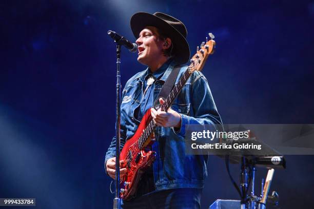 Win Butler of Arcade Fire performs at Sloss Furnace on July 14, 2018 in Birmingham, Alabama.