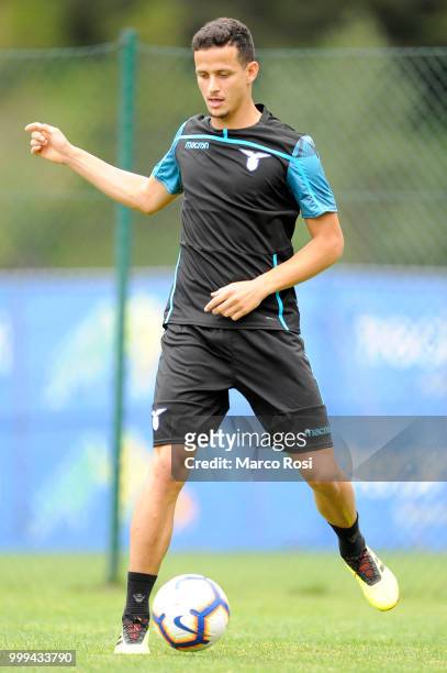 Luiz Felipe Ramos of SS Lazio in action during the SS Lazio pre-season training camp on July 15, 2018 in Auronzo di Cadore nearBelluno, Italy.