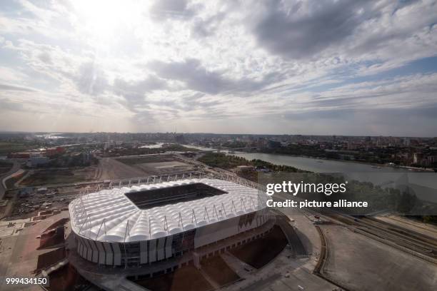 The 'Rostov Arena', photographed in Rostov-on-Don, Russia, 20 August 2017. The city is one of the playing sites for the FIFA World Cup 2018 in...