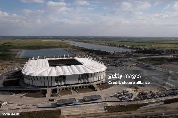 The 'Rostov Arena', photographed in Rostov-on-Don, Russia, 20 August 2017. The city is one of the playing sites for the FIFA World Cup 2018 in...