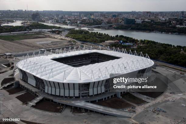 The 'Rostov Arena', photographed in Rostov-on-Don, Russia, 20 August 2017. The city is one of the playing sites for the FIFA World Cup 2018 in...