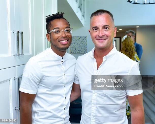 Bronson Johnson and Greg Dietl attend Roric Tobin Hosts 'A Pop Of Color,' Celebrating Justin Concannon's Birthday And The Completion Of Greenfield...