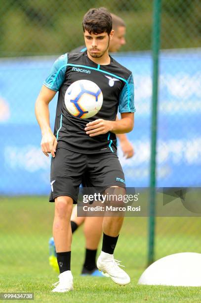 Pedro Neto of SS Lazio in action during the SS Lazio pre-season training camp on July 15, 2018 in Auronzo di Cadore nearBelluno, Italy.