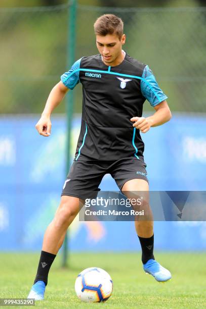 Bruno Jordao of SS Lazio in action during the SS Lazio pre-season training camp on July 15, 2018 in Auronzo di Cadore nearBelluno, Italy.