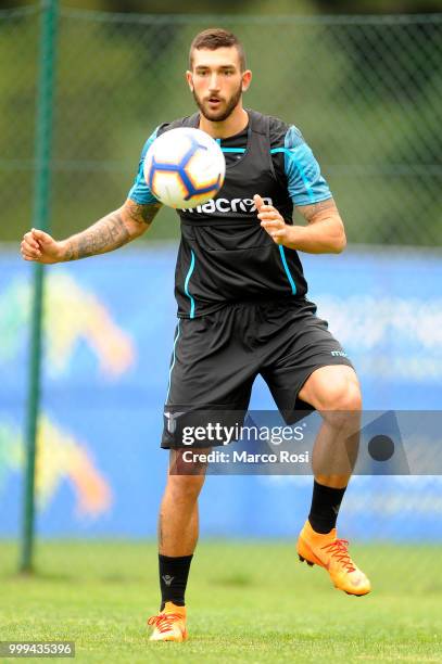 Danilo Cataldi of SS Lazio in action during the SS Lazio pre-season training camp on July 15, 2018 in Auronzo di Cadore nearBelluno, Italy.