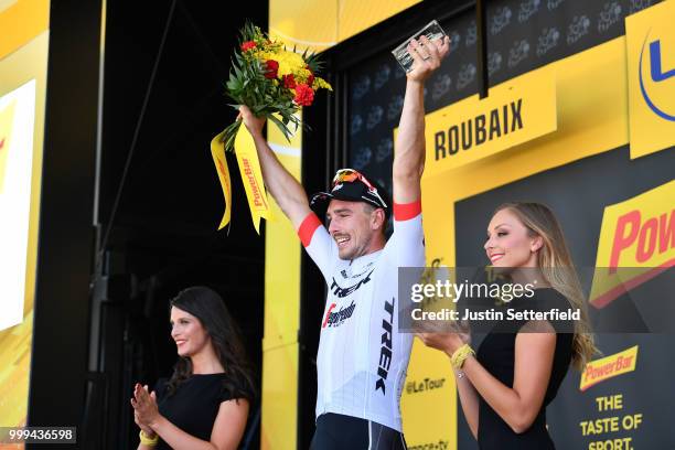 Podium / John Degenkolb of Germany and Team Trek Segafredo / Celebration / during the 105th Tour de France 2018, Stage 9 a 156,5 stage from Arras...