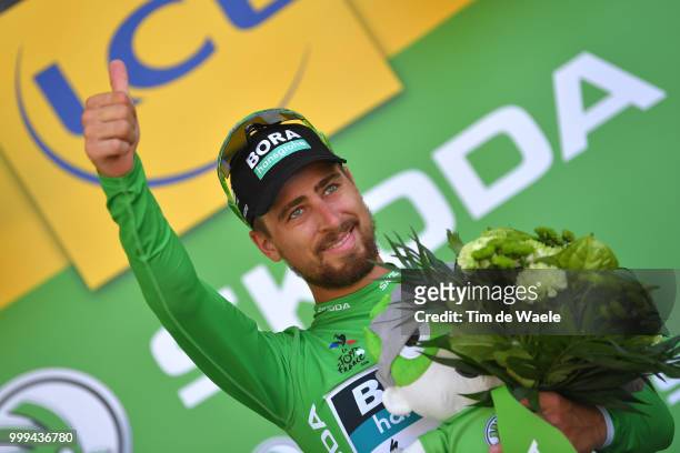 Podium / Peter Sagan of Slovakia and Team Bora Hansgrohe Green Sprint Jersey / Celebration / during the 105th Tour de France 2018, Stage 9 a 156,5...