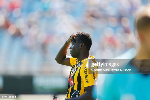 Alhassan Kamara of BK Hacken during the Allsvenskan match between IFK Norrkoping and BK Hacken at Ostgotaporten on July 15, 2018 in Norrkoping,...