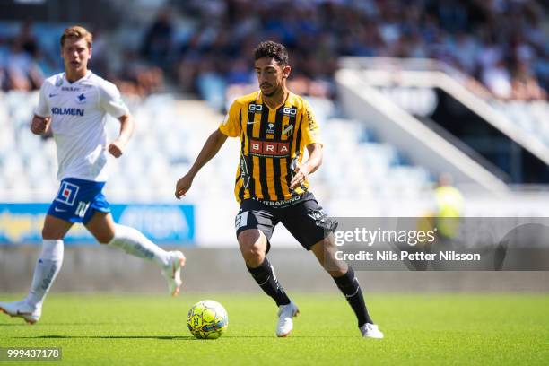 Daleho Irandust of BK Hacken during the Allsvenskan match between IFK Norrkoping and BK Hacken at Ostgotaporten on July 15, 2018 in Norrkoping,...