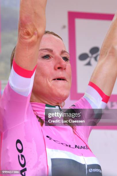 Podium / Annemiek van Vleuten of The Netherlands and Team Mitchelton-Scott Pink Leader Jersey / Celebration / during the 29th Tour of Italy 2018 -...