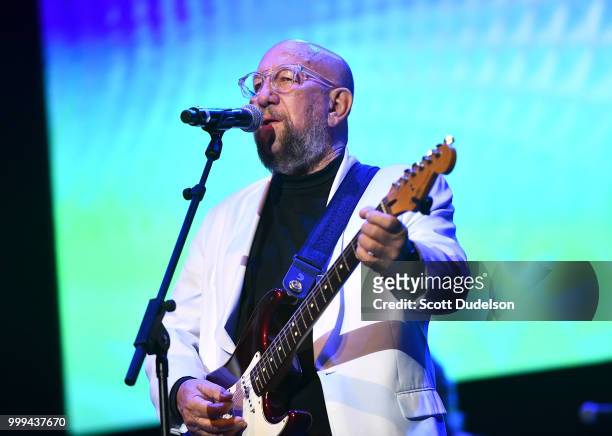Singer Jules Alexander, co founder of the classic rock band The Association, performs onstage during the Happy Together tour at Saban Theatre on July...