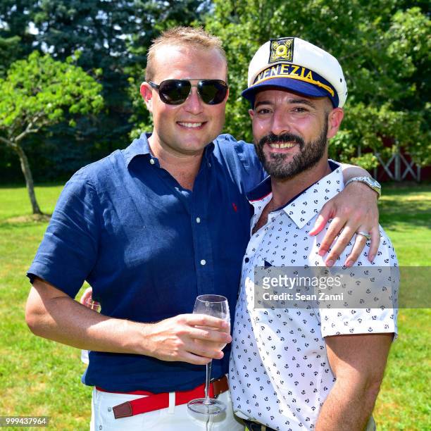 Justin Concannon and Johnny De Stefano attend Roric Tobin Hosts 'A Pop Of Color,' Celebrating Justin Concannon's Birthday And The Completion Of...