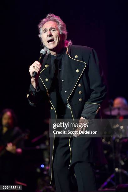 Singer Gary Puckett of the classic pop rock band Gary Puckett and the Union Gap performs onstage during the Happy Together tour at Saban Theatre on...