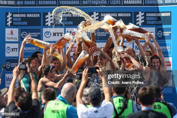 Natalie Van Coevorden of Australia, Aaron Royle of Astralia, Ashleigh Gentle of Australia and Jacob Birthwistle of Australia , Luis Vincent of...