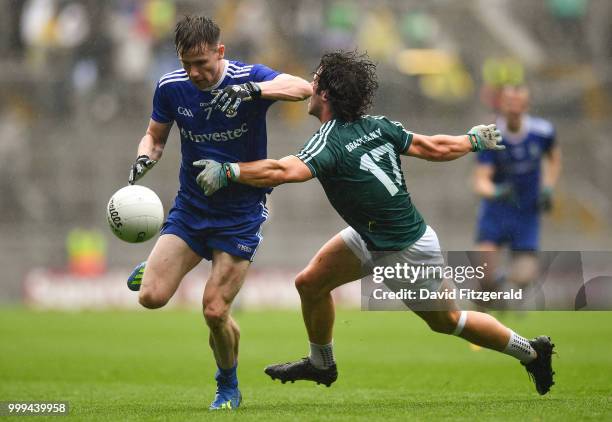 Dublin , Ireland - 15 July 2018; Karl OConnell of Monaghan in action against Chris Healy of Kildare during the GAA Football All-Ireland Senior...