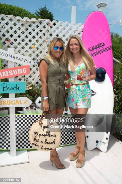 Brooke Mackey and Amanda Malone attend the Modern Luxury + The Next Wave at Breakers Montauk on July 14, 2018 in Montauk, New York.